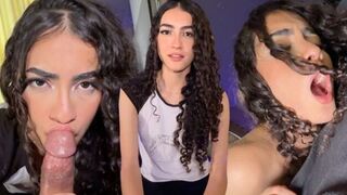 Skinny Latina with passion takes it hard and finishes cumming