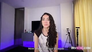 Skinny Latina with passion takes it hard and finishes cumming