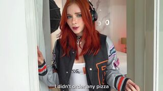The girl knows what to do if she can't pay, seek help sexily