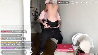 The pizza delivery guy oiled and fucked Eva Elfie in a steamy stream