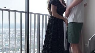 The couple continues their romantic sex session in a different location