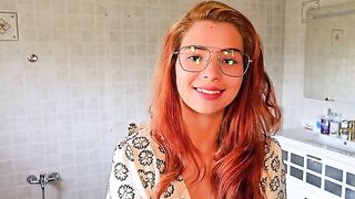 The man licks the wet pussy of a red-haired beauty