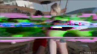 Preparation for a hot threesome sex with lesbians