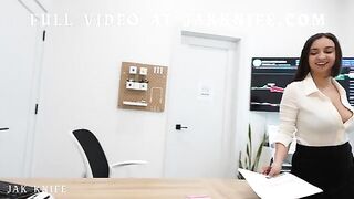 A busty office secretary, Hailey Rose, got fucked hard in HD