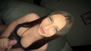 She shows what she learned in a blowjob class with her tutor
