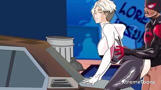 Spider-Man fucks Gwen Stacy hard in an uncensored adult cartoon - Kyzdar Net