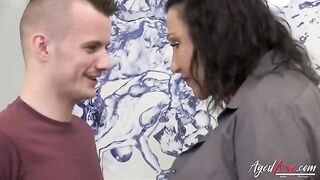 Old and young hardcore action with busty mature Nicole DuPapillon and Sam Bourne