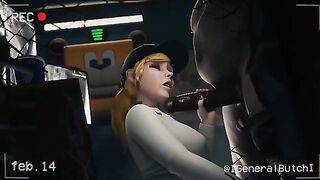 FNAF Security Breach Vanessa got banged in the office of a pizzaplex