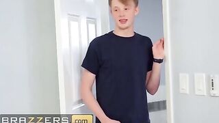 The guy is looking through the house for money and found a dildo belonging to his stepmom