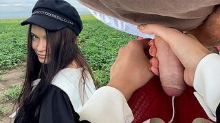 A hot step sister is trying to get the best cumshot