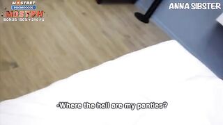 A young and sexy maid came to show the guest of the hotel something special