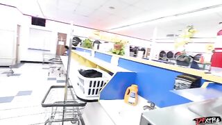 A beautiful woman in sexy clothes is fucking with a white guy