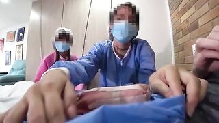 A nurse uses her skills to help a guy with his studies in a unique way