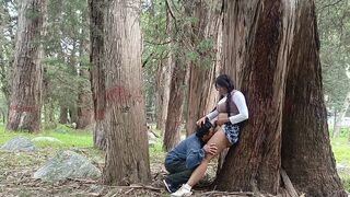 A forest is the place where every girl would agree to have her pussy licked