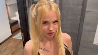 The juicy blonde Miss Lust fucks with her stepbrother