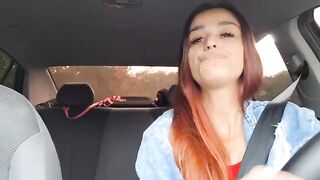 The hot passenger noticed the stop sign from the start, but she didn't care