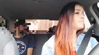 The hot passenger noticed the stop sign from the start, but she didn't care
