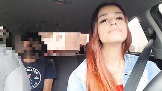 The hot passenger noticed the stop sign from the start, but she didn't care