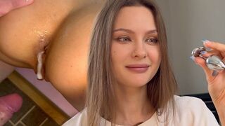 The girl experienced anal sex for the first time with a thrilling toy, exploring new boundaries