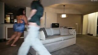 Black girl’s big tits love to be squeezed and slapped hard
