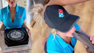 Bigger the pizza, the more she will moan