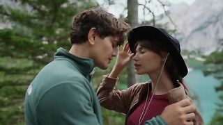 The couple has sex right in the forest