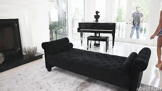 Passionate woman fucked in doggystyle right on the couch