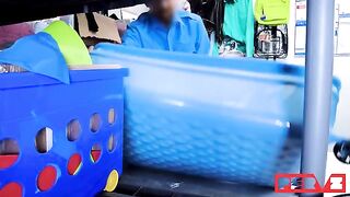 She’s doing her job while fucking, amidst reports and folders