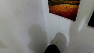 A hot woman offered herself to be fucked on the toilet, just like in the movies