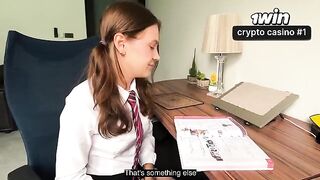 The schoolgirl is doing her homework with her stepbrother in 2026
