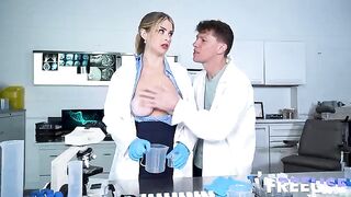 Submissive blonde bitch fucked in doggystyle position hard