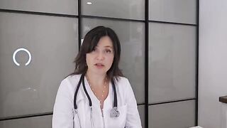 A happy patient has an encounter with her doctor in a steamy scenario