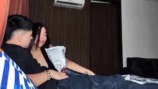 The girl received a large cock as a gift and could not resist