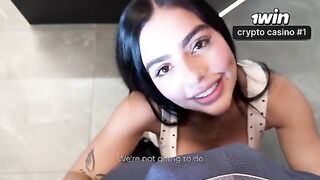 The girl seduces her stepbrother to fuck with him