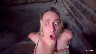 A man fired a volley of passion straight into the girl's pretty face