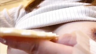 A Japanese woman has an intense squirting orgasm