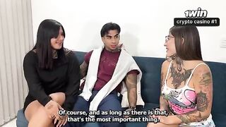 A girl has no control when being taken from behind