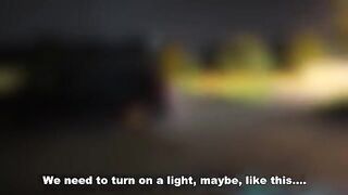 Babe fucked by several guys in the car, a wild dogging scene