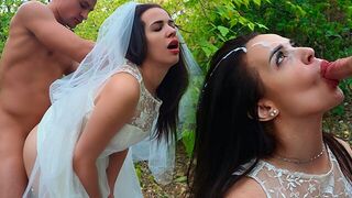 The bride got her ass fucked on the wedding day in a steamy scene