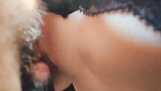 Fingers on fake pussy, a man's longing must be satisfied