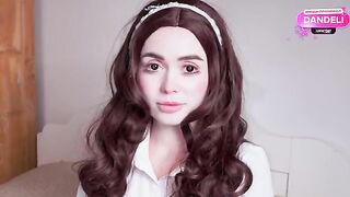 The girl in the role of a doll was fucked by her master