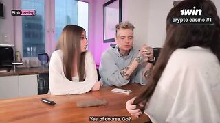Two girls fucked by a guy who did not see their faces