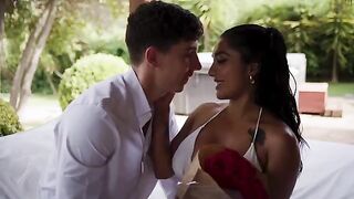 The girl gets a creampie in her ass during intense anal sex