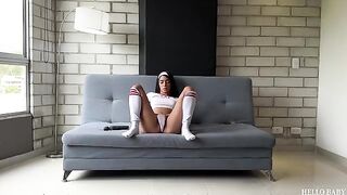 A cute girl fucks like a stallion, showcasing her passionate side