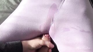 I rub my wet pussy and cum inside it
