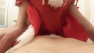 A beautiful woman receives a huge dick in her wet pussy
