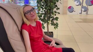 A beautiful girl agreed to have sex for money in a public toilet
