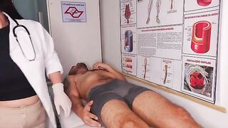 The doctor checks the patient’s body more thoroughly