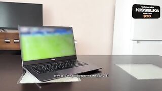 A cute 18-year-old stepsister gets fucked in the kitchen during World Cup