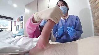 The patient was studied by two captivating nurses in the hospital